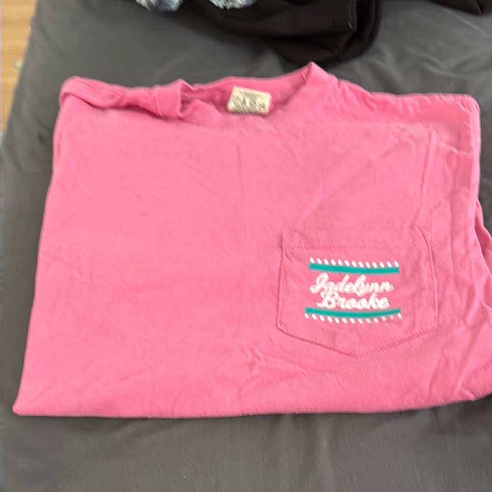 Jadelynn Brooke Pink T-Shirt with Pocket Design
